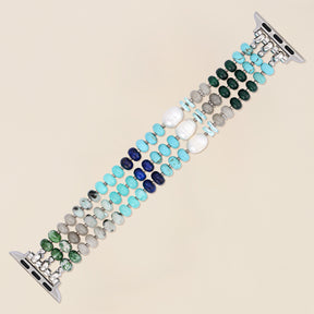 Ocean Breeze Stone Stretch Apple Watch Band