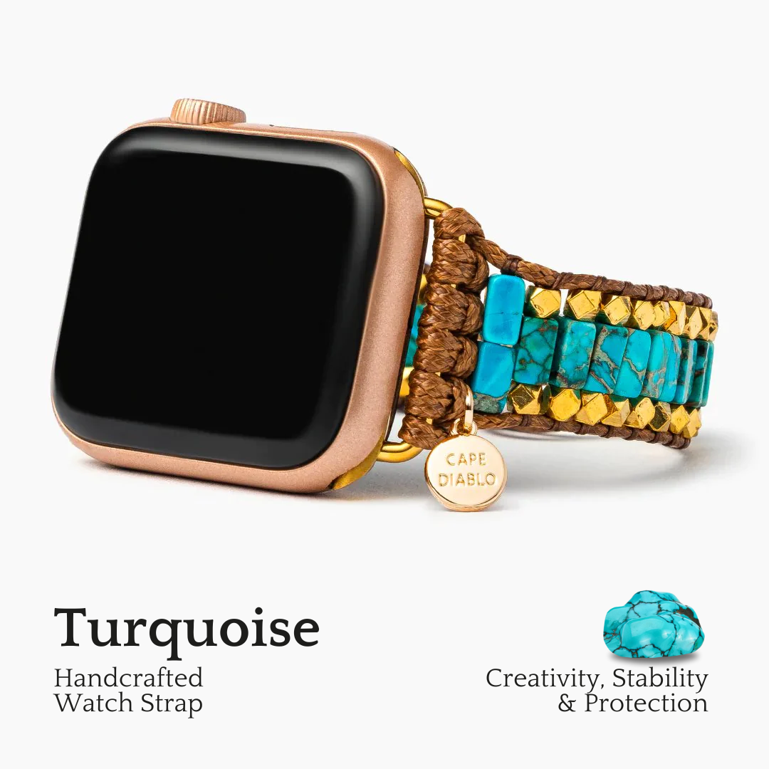 Opvallend turquoise Apple Watch -bandje