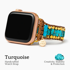 Opvallend turquoise Apple Watch -bandje