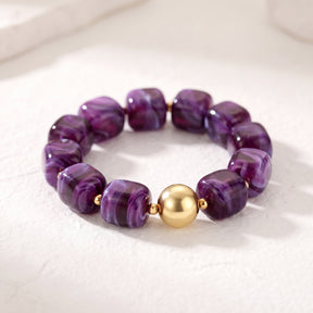 Amethistdroom – grove armband