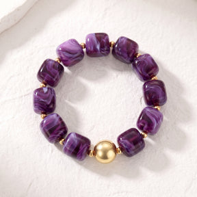 Amethistdroom – grove armband