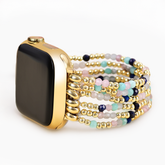 Juweel Lapis Amazoniet Rekbare Apple Watch Band