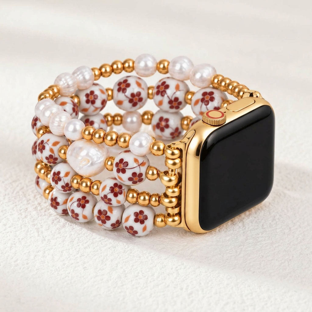 Porseleinen tuin Apple Watch-bandje Autumn Blossom