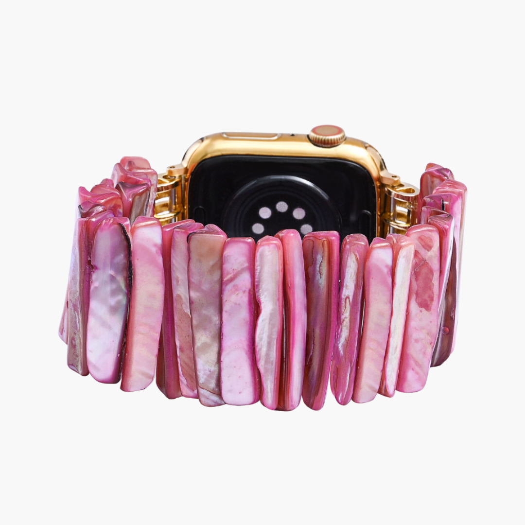 Imperial Orchid Shell Stretch Apple Watch Bandje