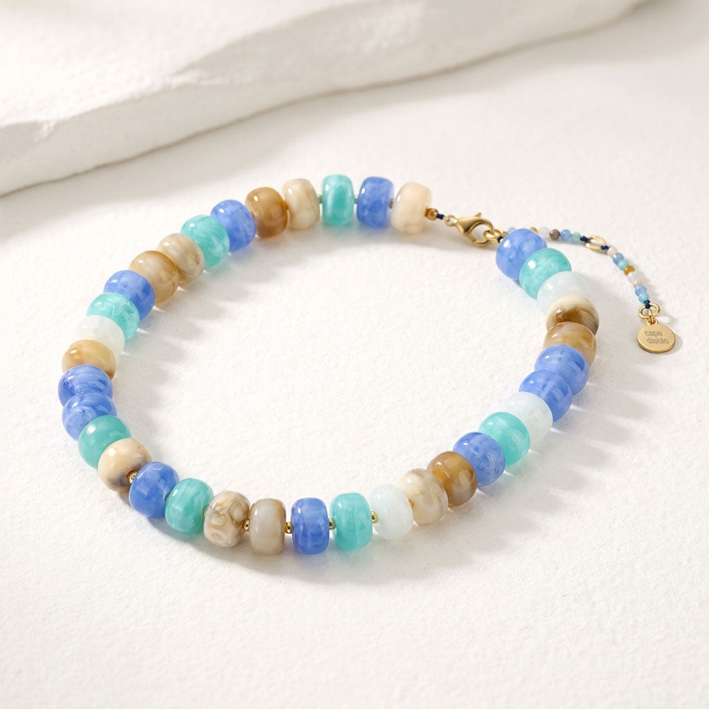 Stoere blauwe Coast-halsketting