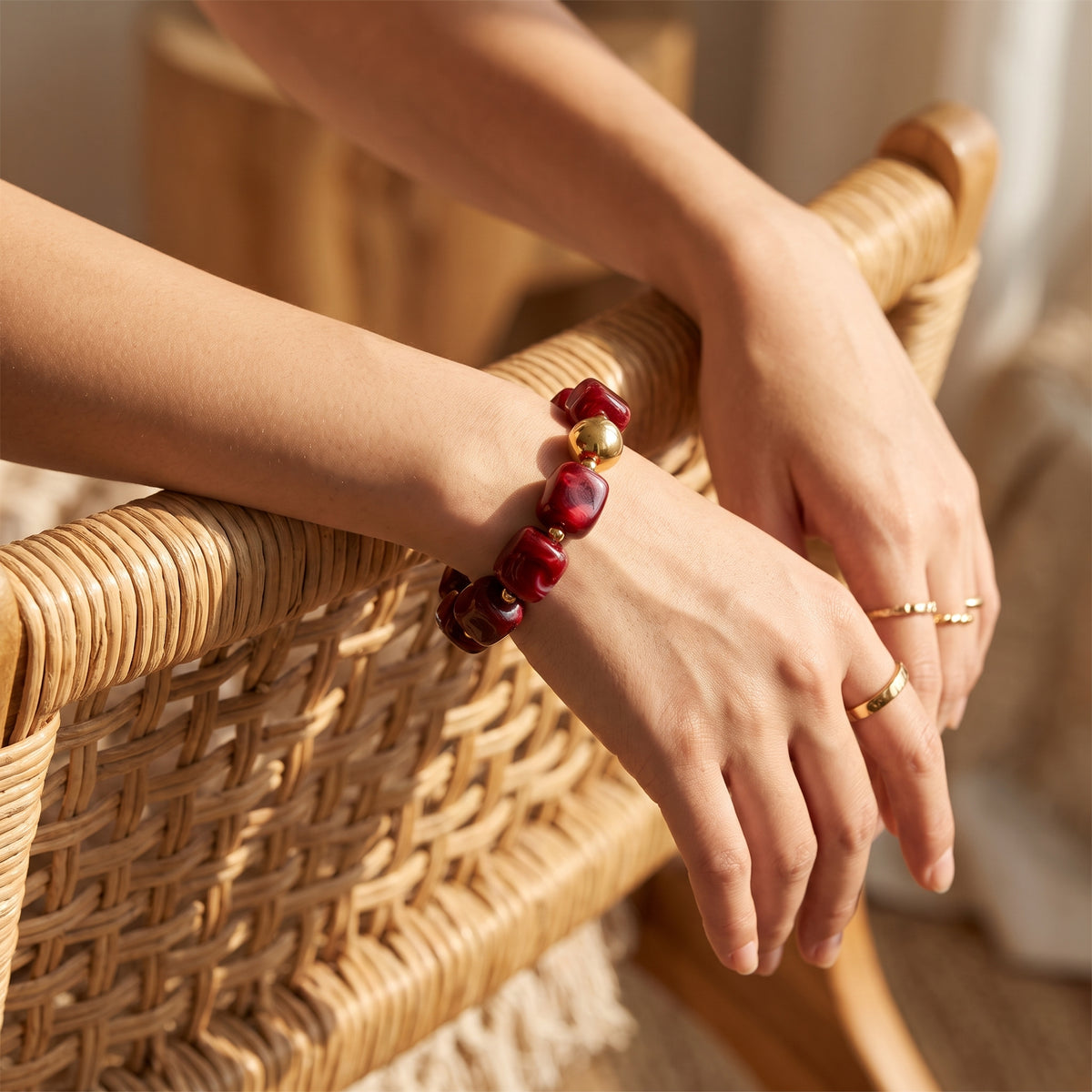 Chunky armband Scarlet Eclipse