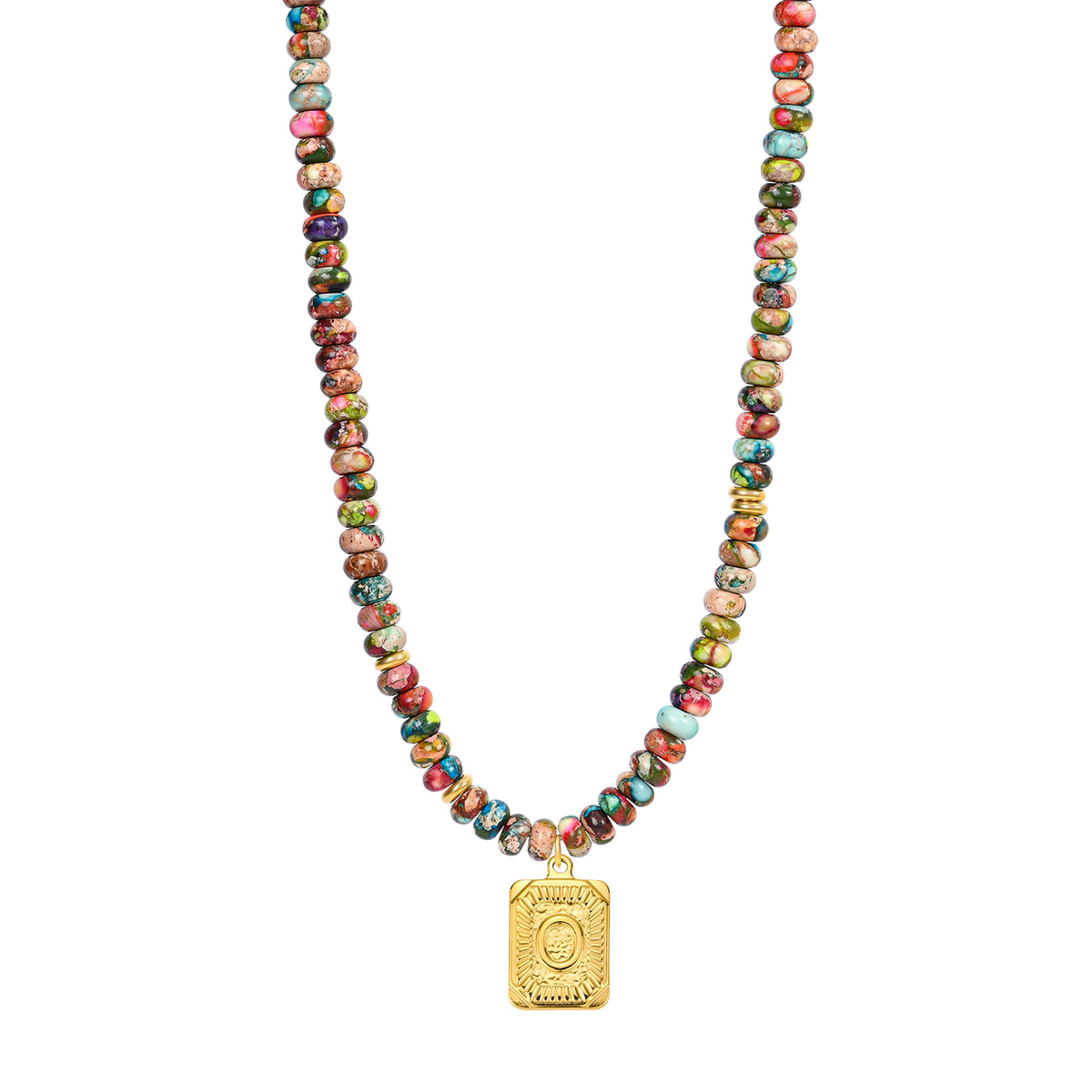 Blauwe Imperial Jaspis Letter Ketting