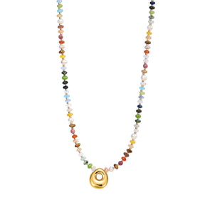 Multicolor bubbelletter ketting