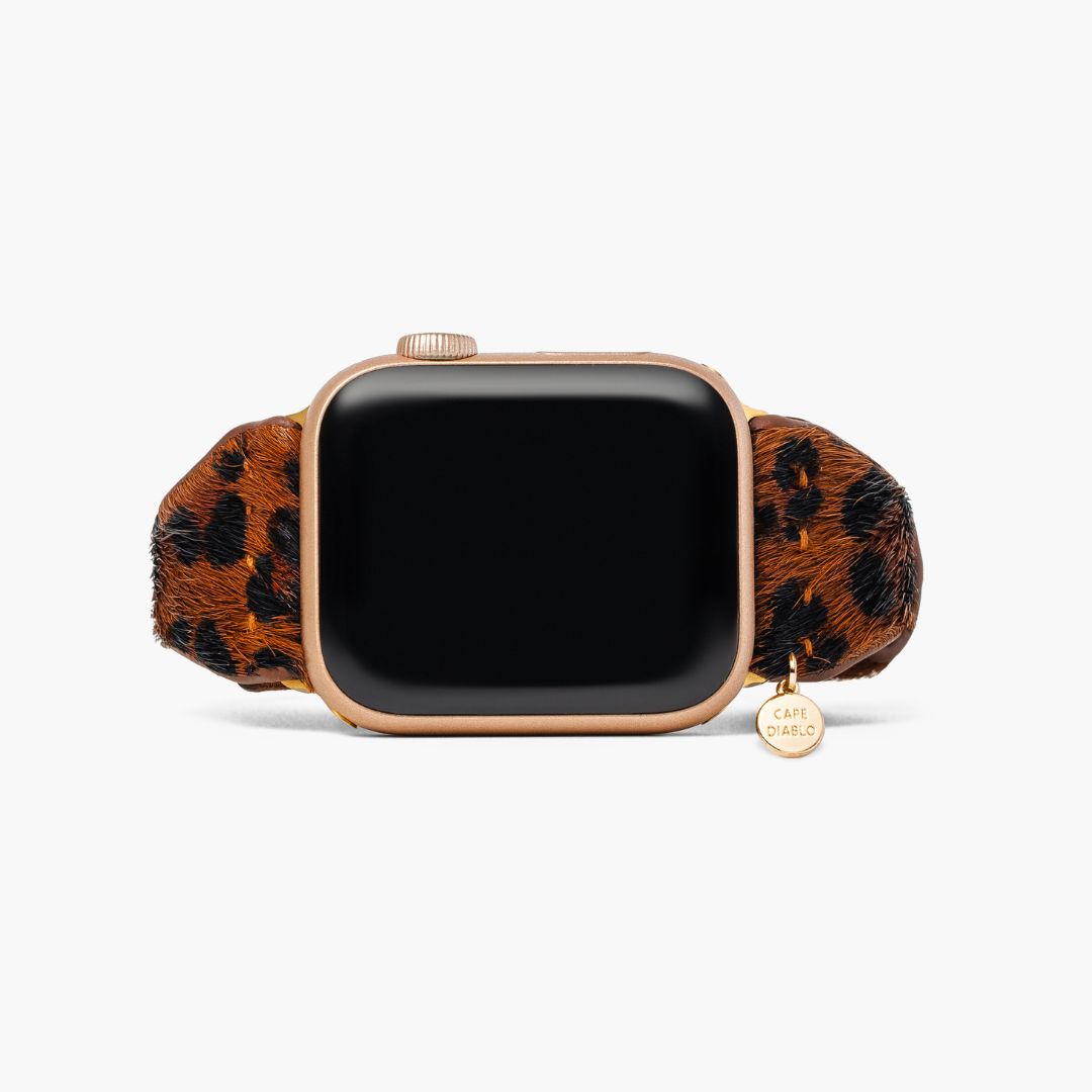 Panthera bruin lederen Apple Watch -band