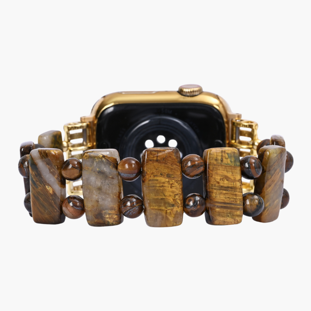 Golden Tiger Strength Apple Watch Band
