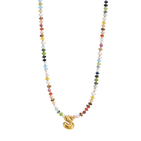 Multicolor bubbelletter ketting