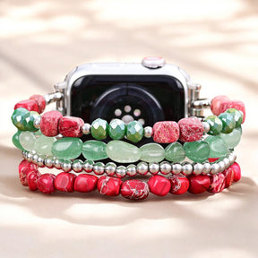 Evergreen Zilveren Elegantie Kerst Apple Watch Band