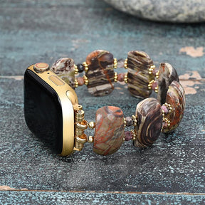 Desert Horizon Jaspis Rekbare Apple Watch Band