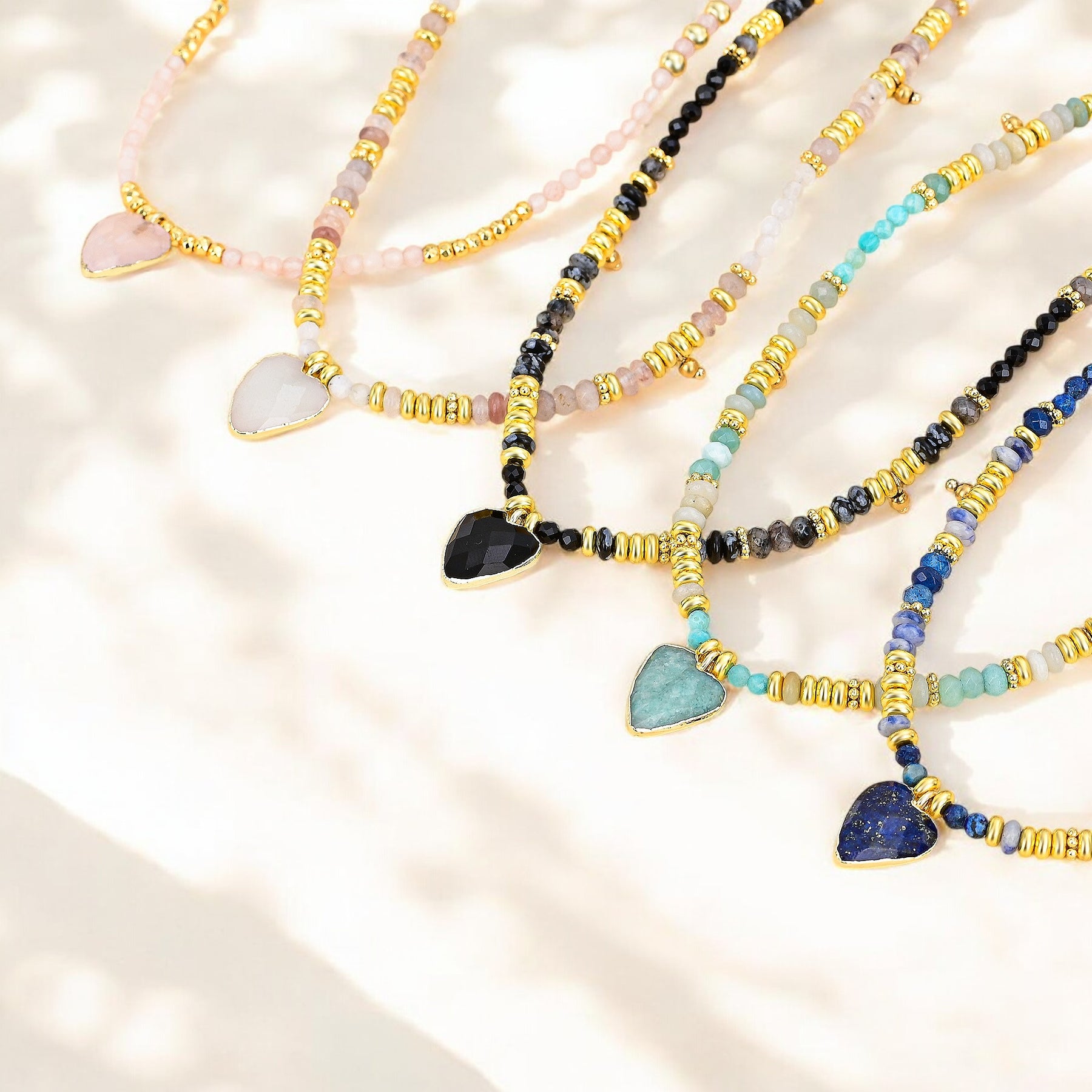 Amazoniet Liefde Charm Ketting