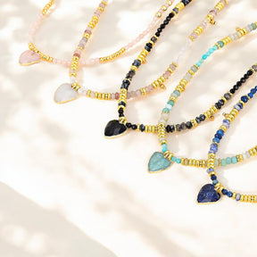 Amazoniet Liefde Charm Ketting