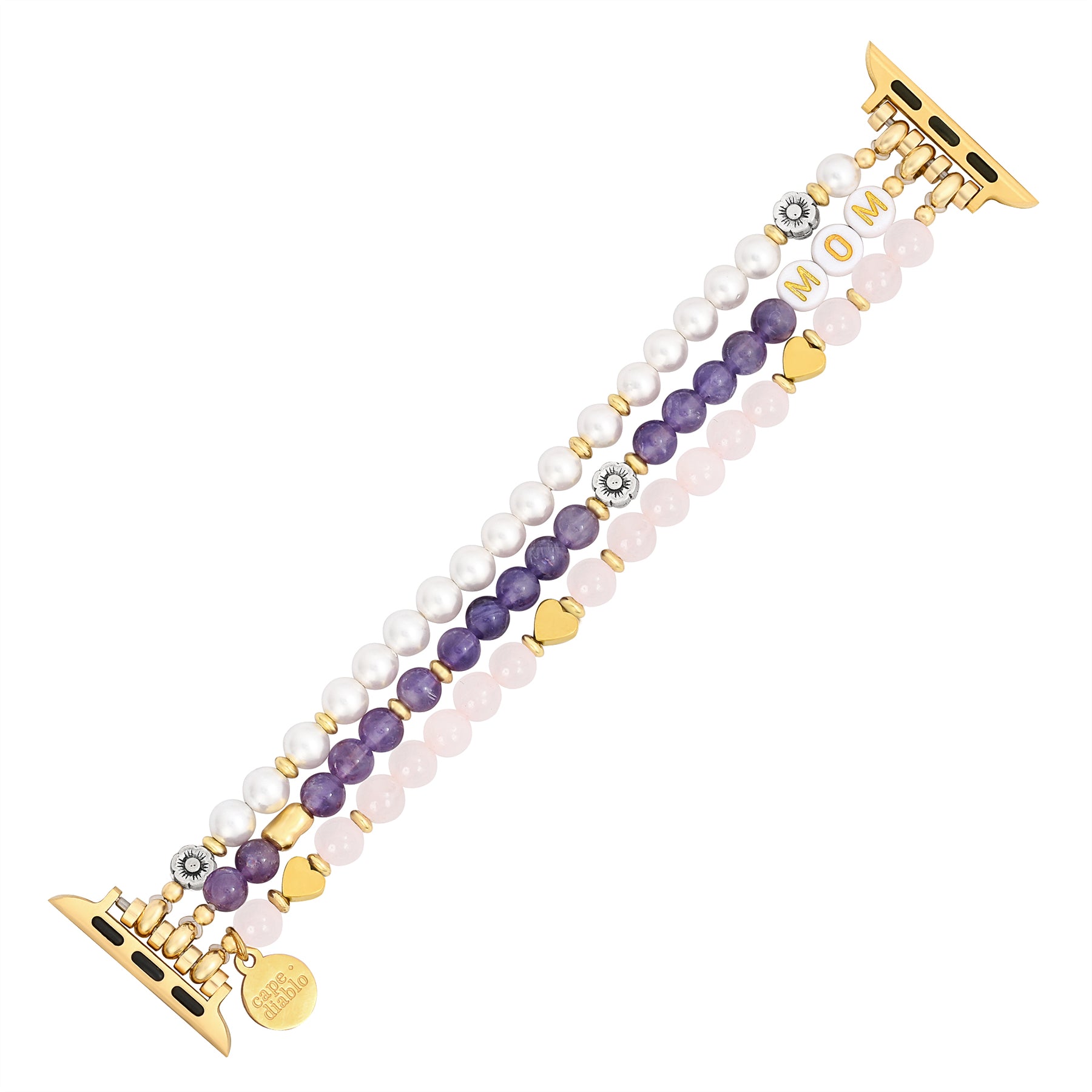 Eternal Love Amethist Elastische Apple Watch Band