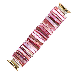 Imperial Orchid Shell Stretch Apple Watch Bandje