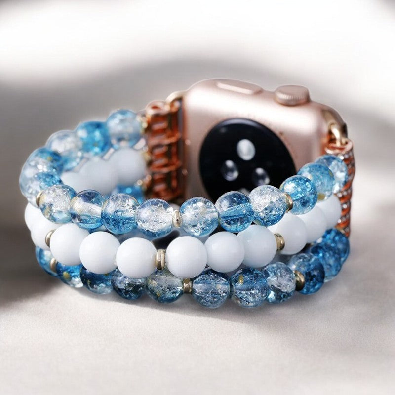 Kristallen Jade Frost stretch horlogeband