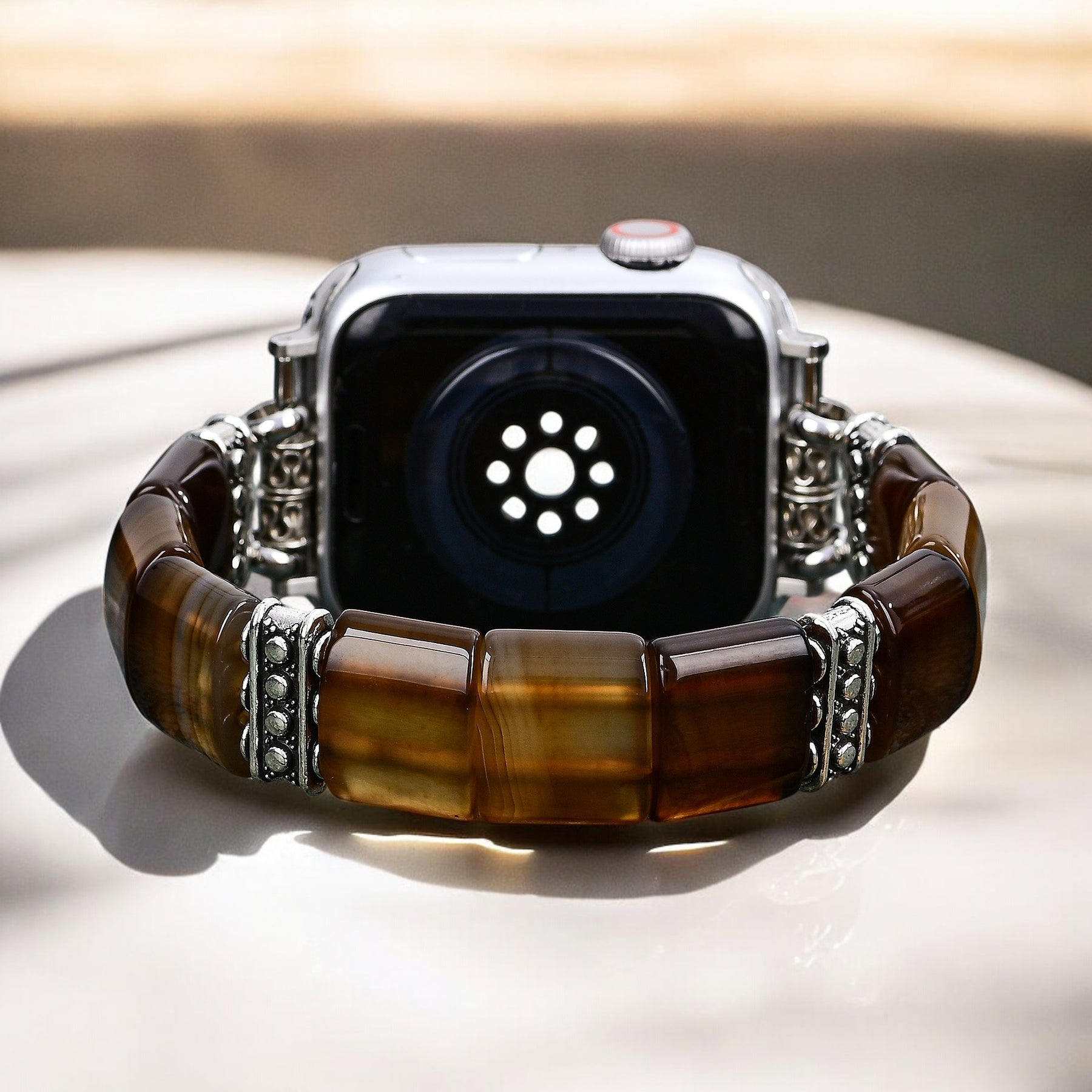 Ethereal Dune Agaat Rekbare Apple Watch Band