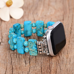 Serenity Turquoise Stretch Apple Watch Bandje