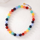Chunky regenboog kralenketting