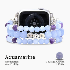 Aquamarijn Love Stretch Apple Watch -bandje