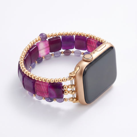Violet Hour Amethist Stretch Apple Watch-bandje