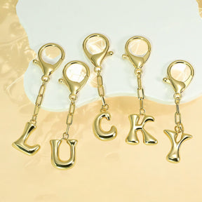 Bubbelletter Initiaal Sleutelhanger & Tasbedel