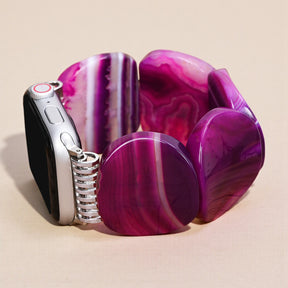 Mystic Plum Agaat Rekbare Apple Watch Band