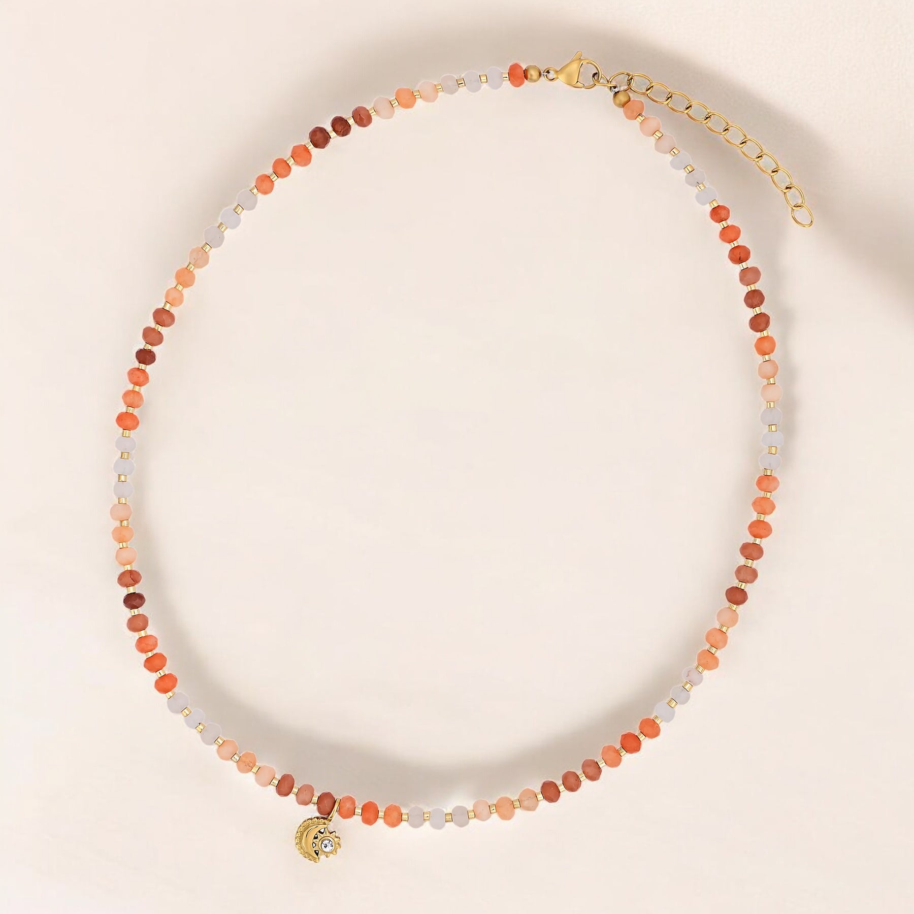 Zonsondergang Glans Jade Ketting