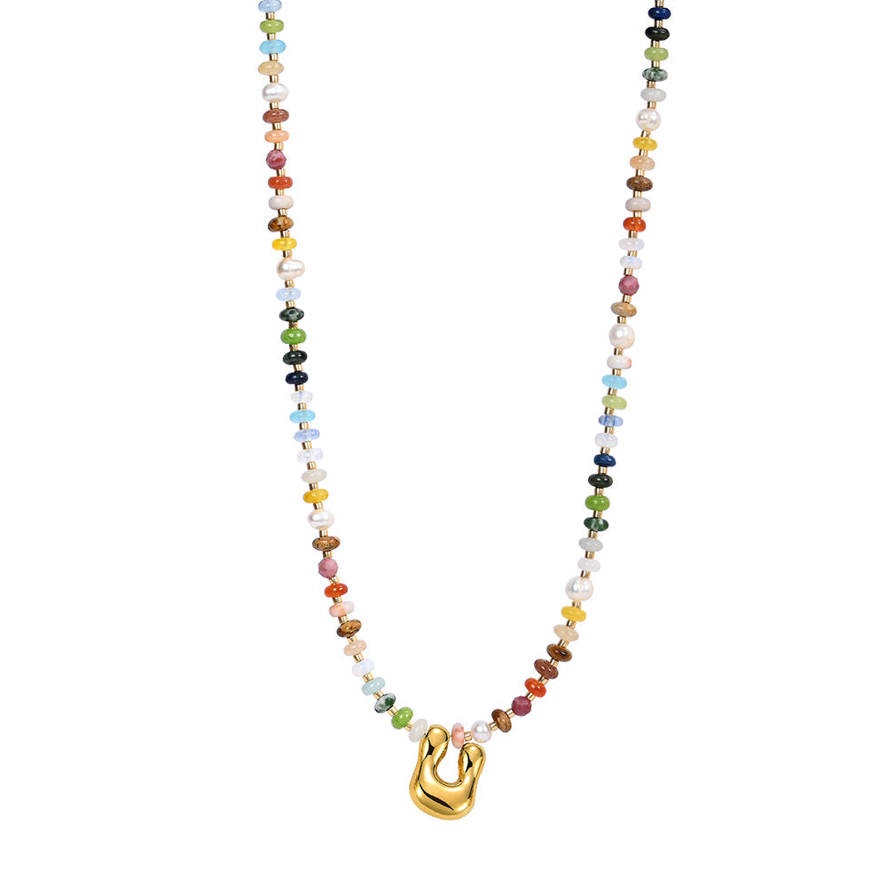 Multicolor bubbelletter ketting