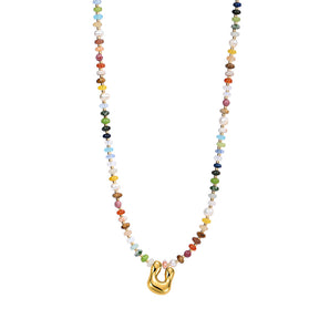Multicolor bubbelletter ketting