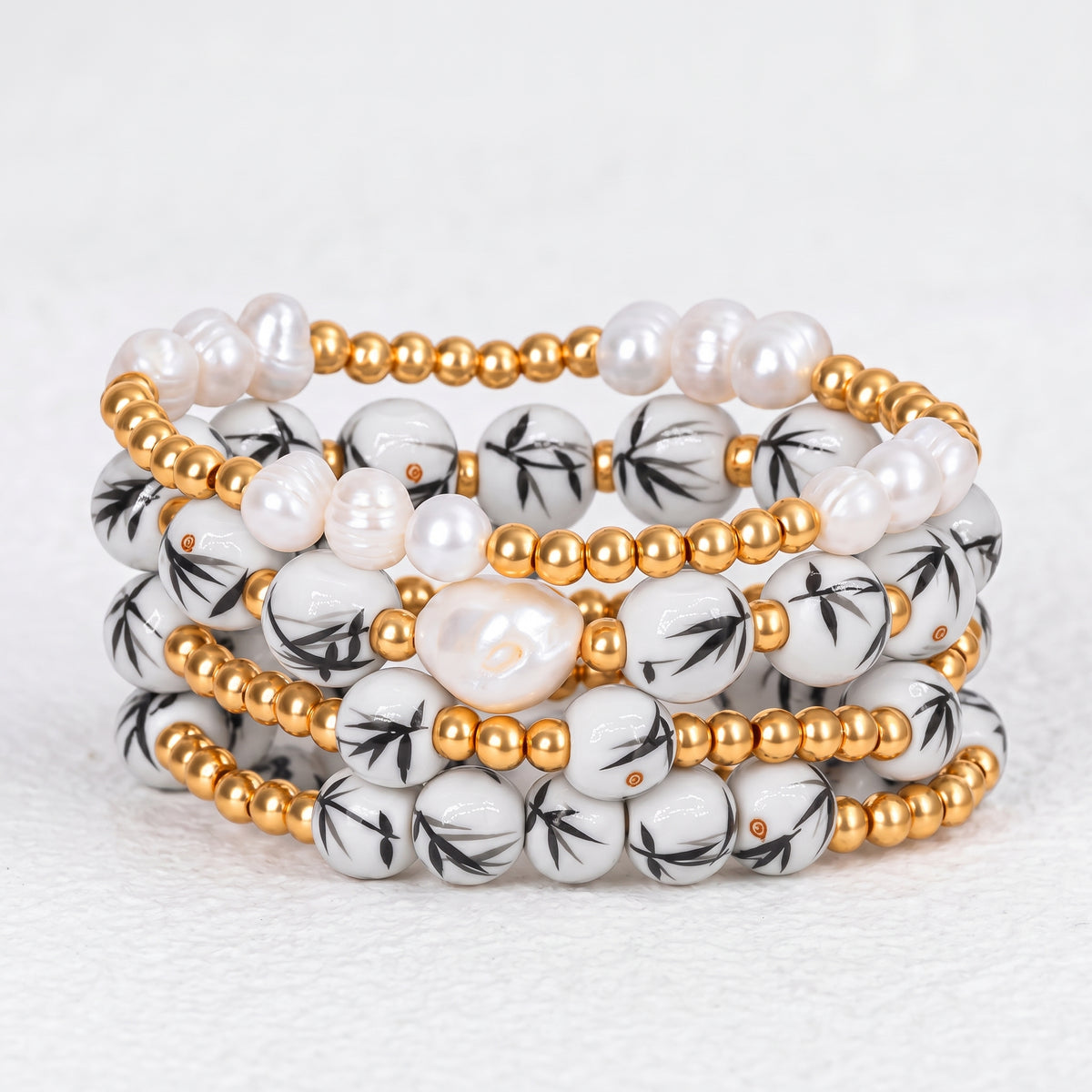 Armbandenset Porcelain Garden Bamboo Mist