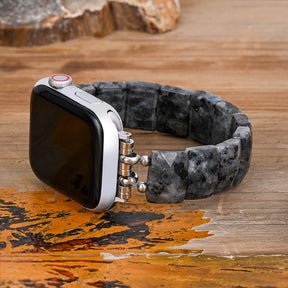 Middernacht Balans Steen Rekbare Apple Watch Band