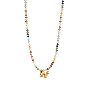 Multicolor bubbelletter ketting