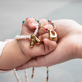 Parel Bubble Initiële Ketting