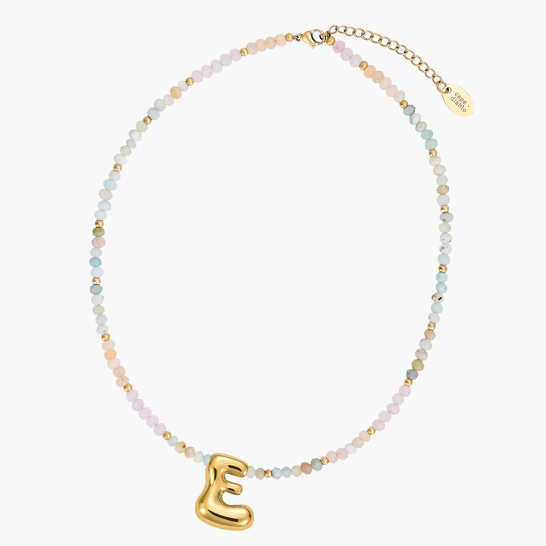 Pastel Bubble Initial Ketting