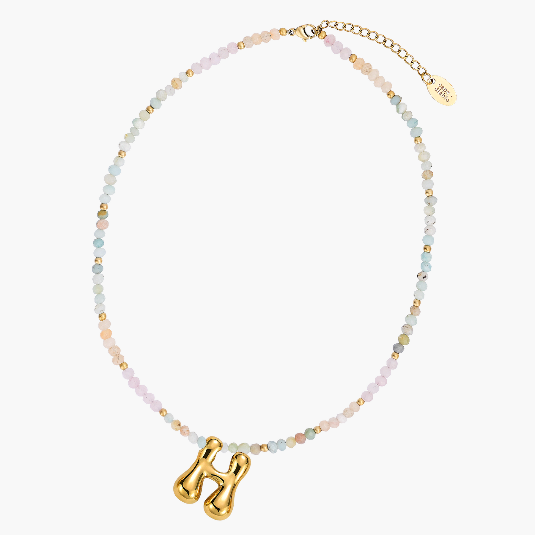 Pastel Bubble Initial Ketting