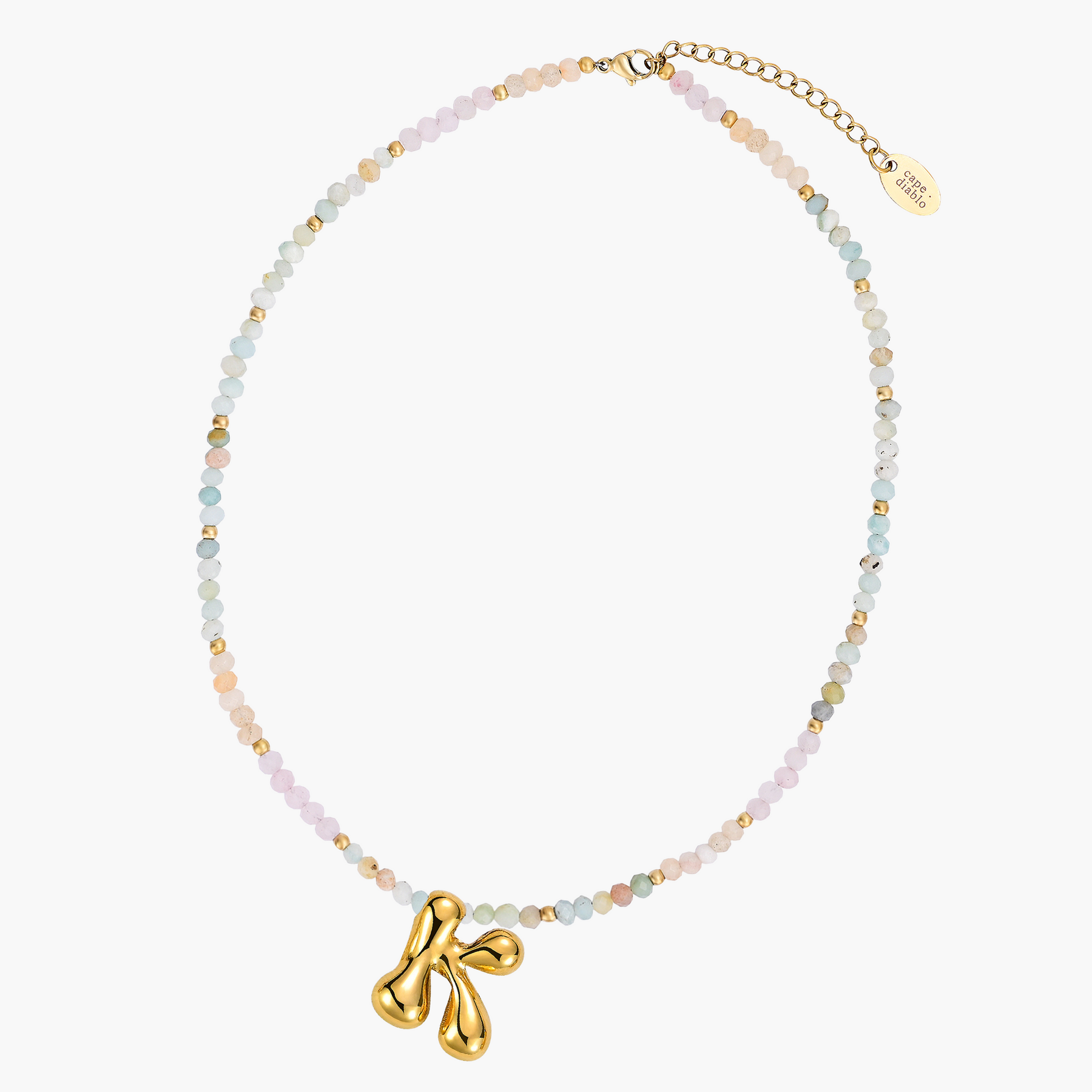 Pastel Bubble Initial Ketting