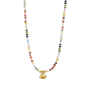 Multicolor bubbelletter ketting