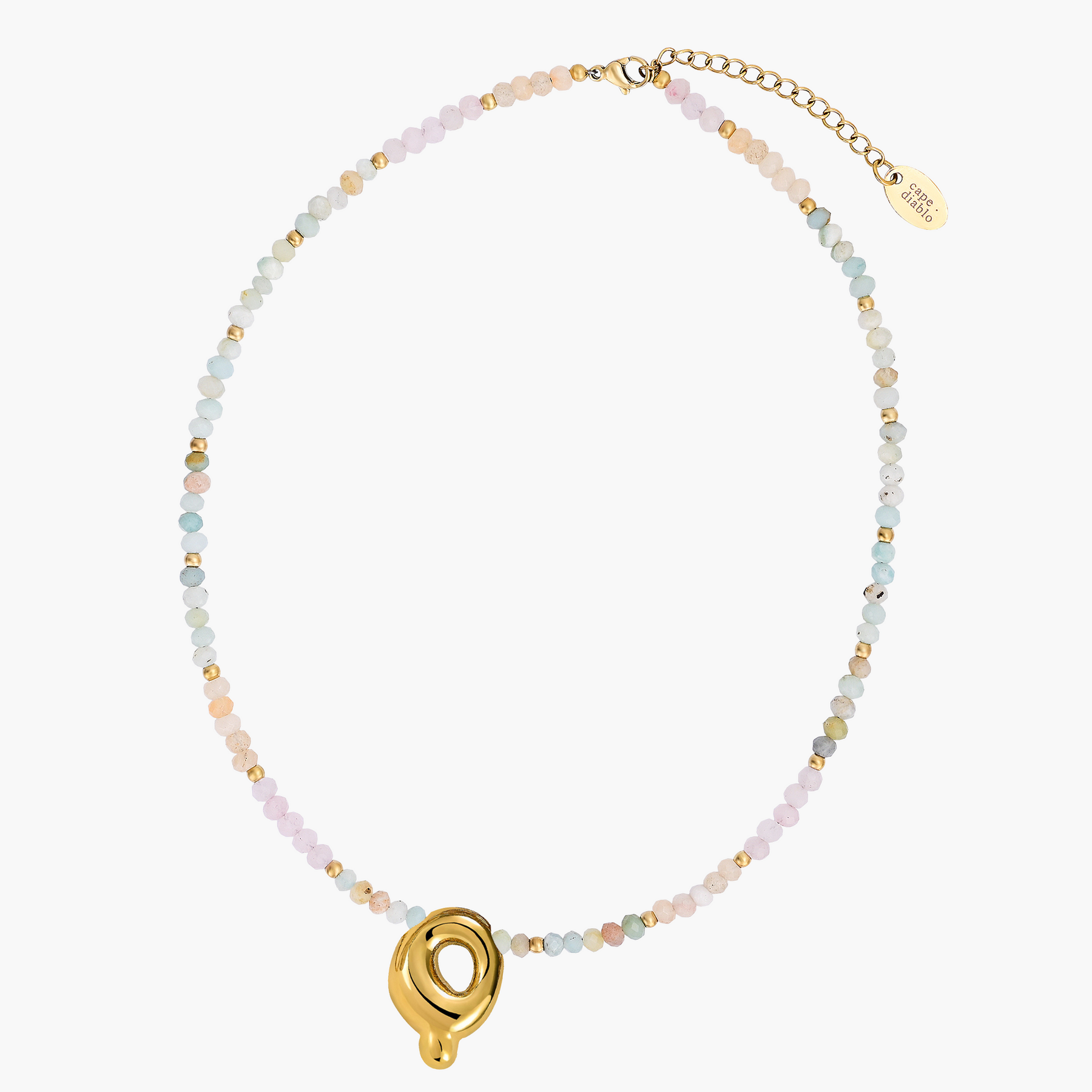 Pastel Bubble Initial Ketting