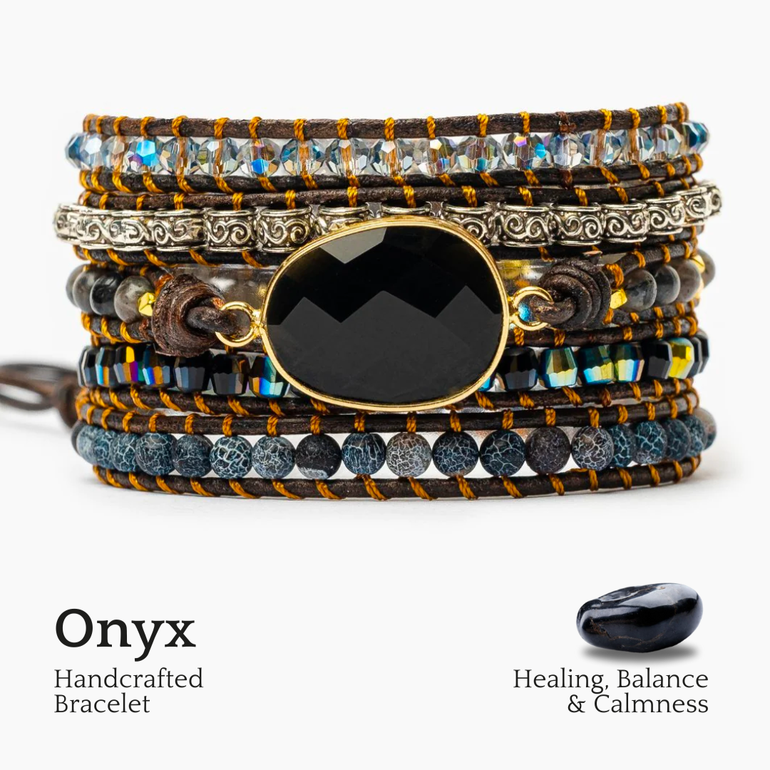 Onyx Moonlight Beschermingswikkel Armband
