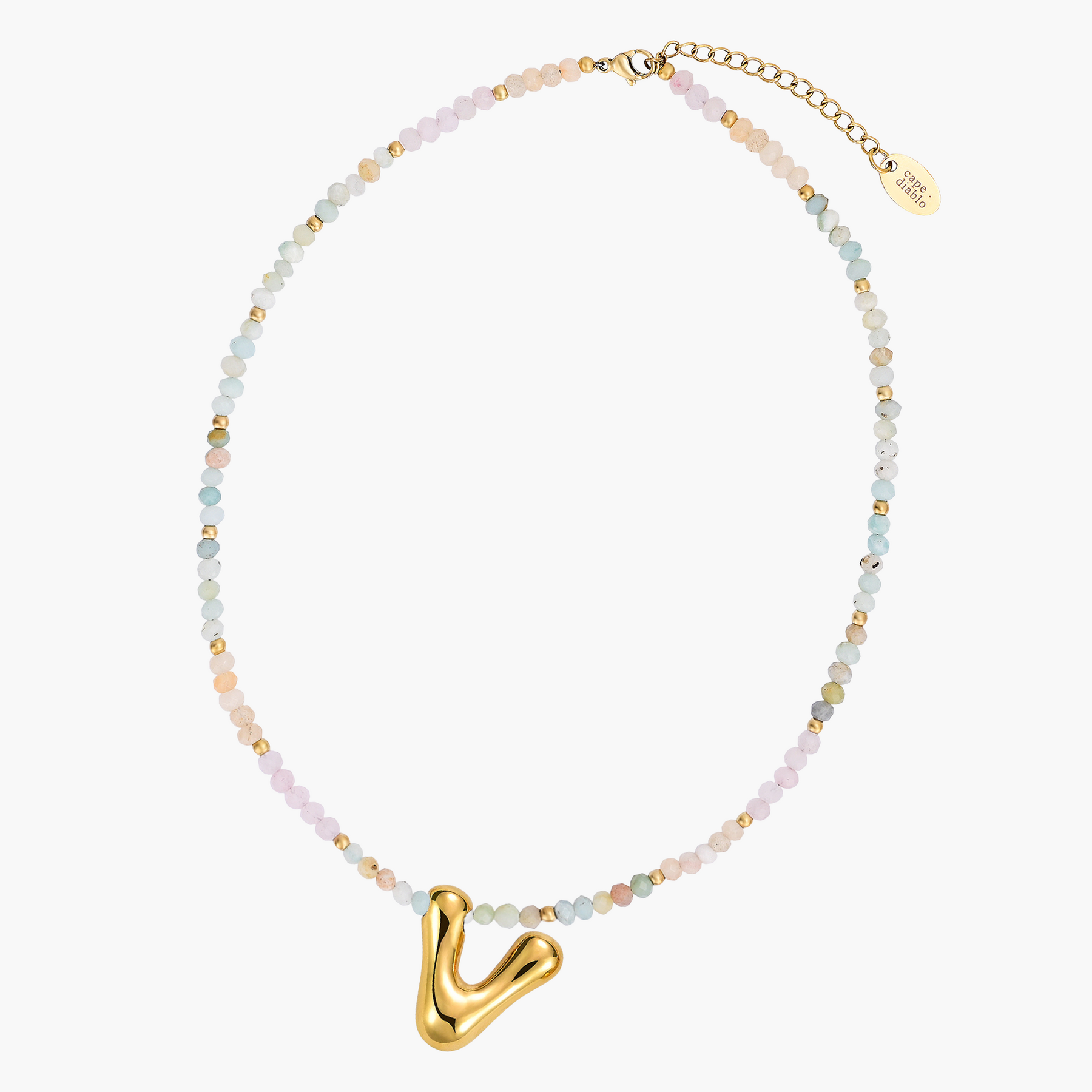 Pastel Bubble Initial Ketting