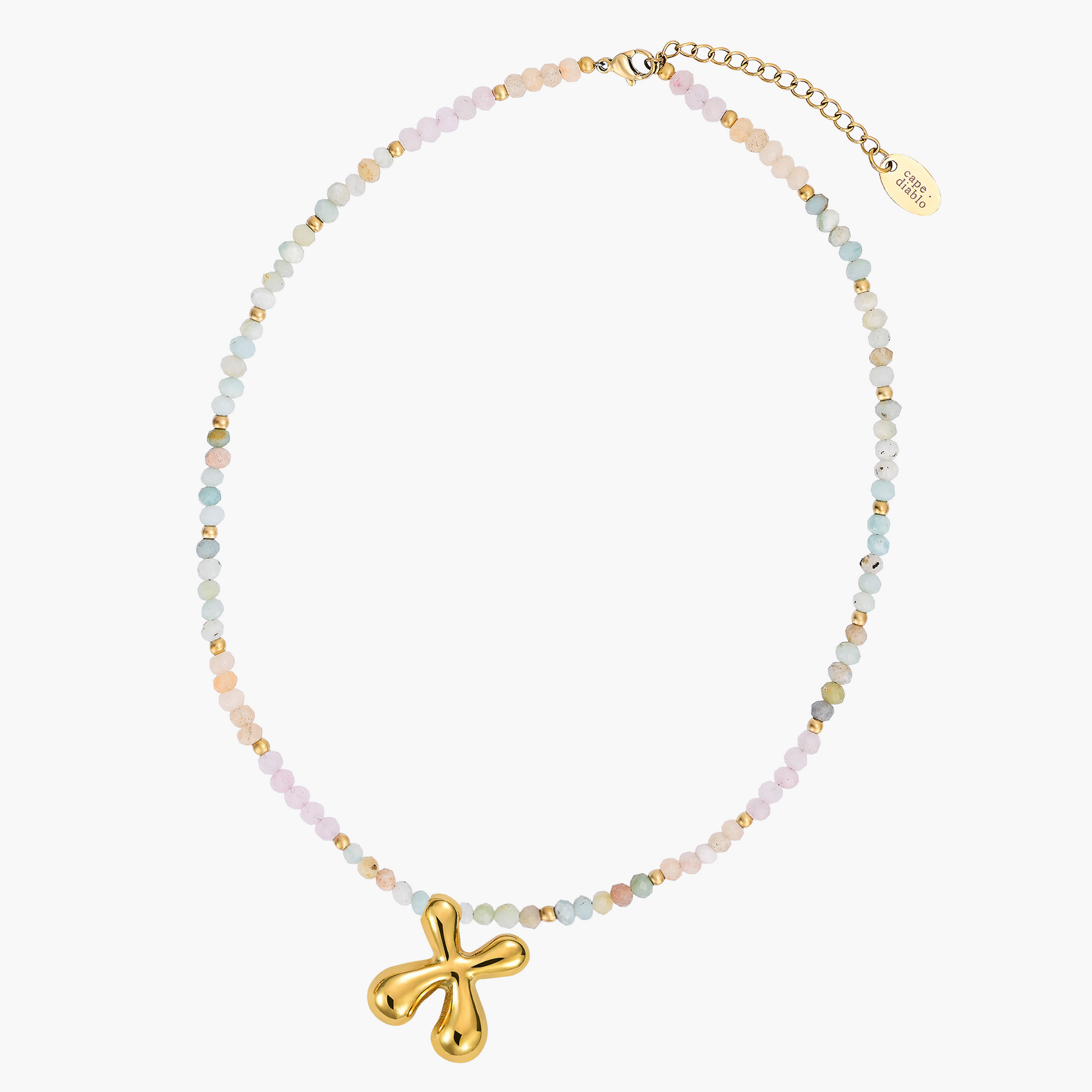 Pastel Bubble Initial Ketting