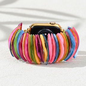 Gouden Dopamine Schil Rekbare Apple Watch Band