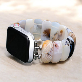 Ivoor Duin Agaat Rekbare Apple Watch Band