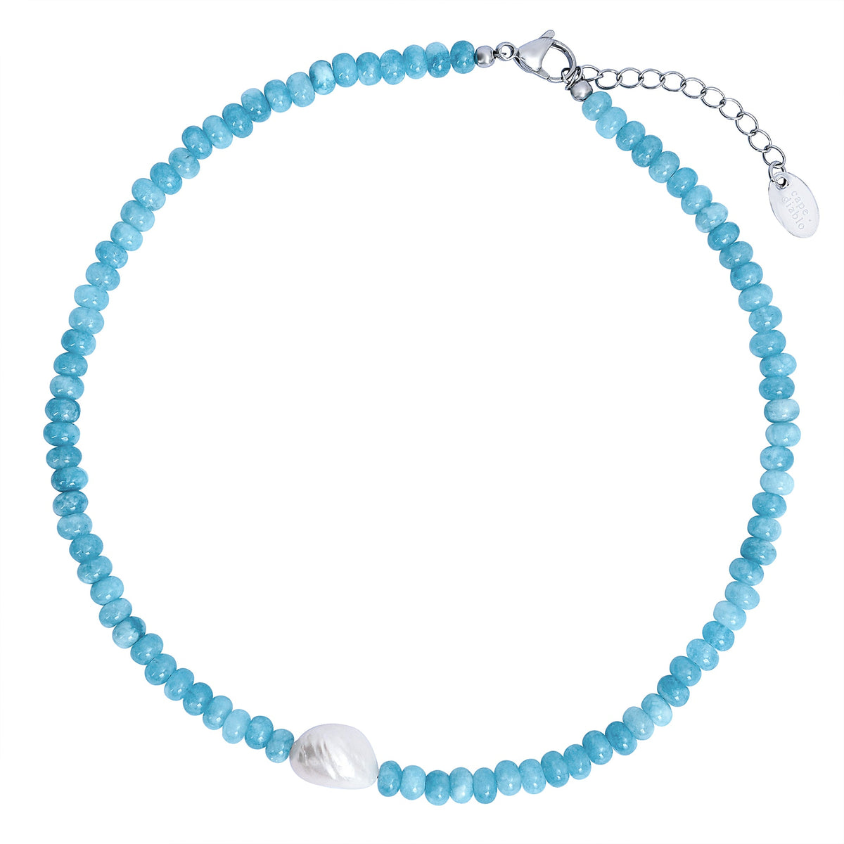 Jade Bloesem Parelketting