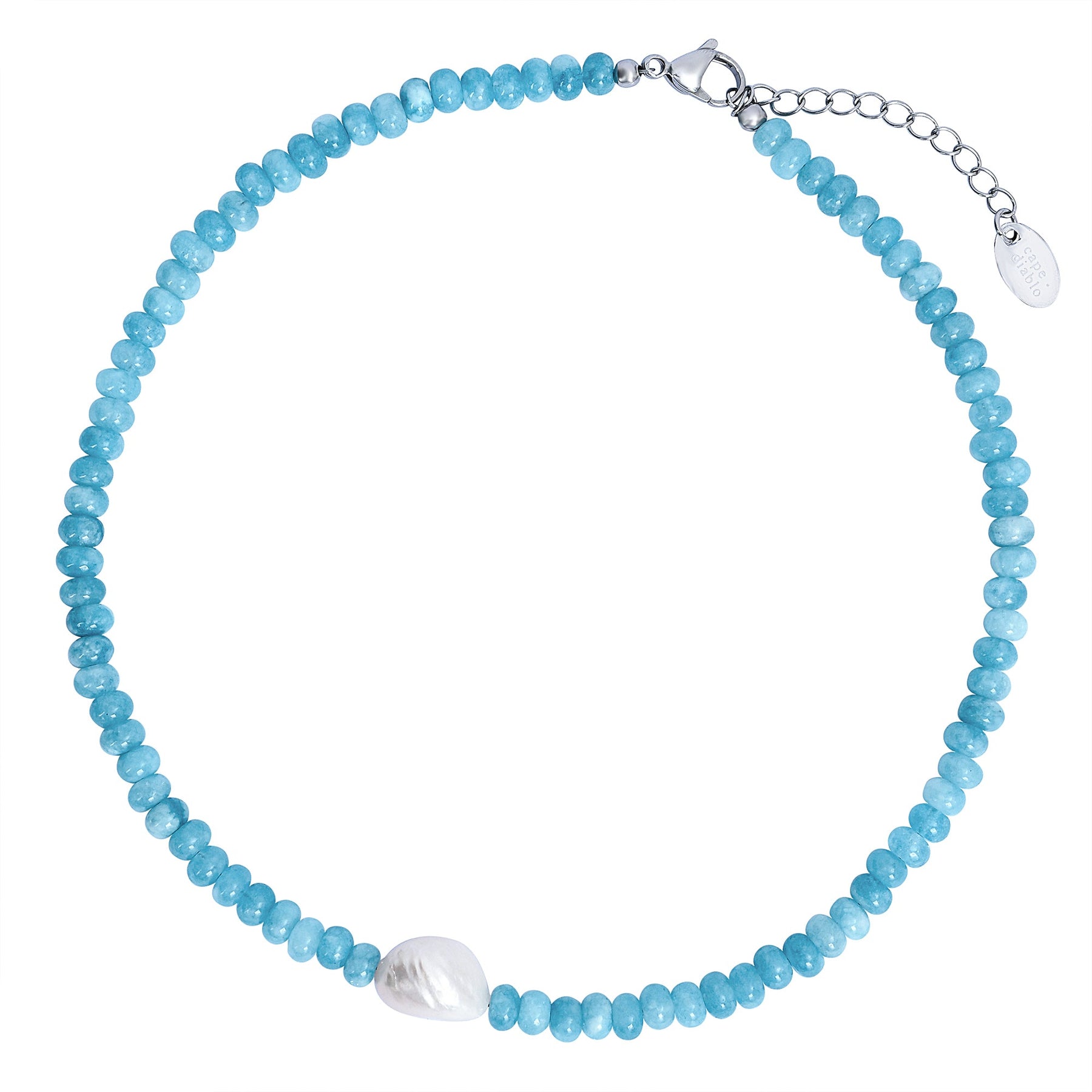 Jade Bloesem Parelketting