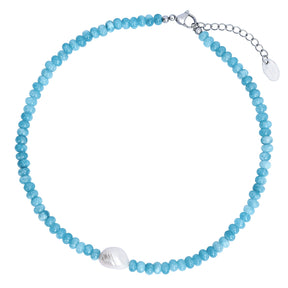 Jade Bloesem Parelketting