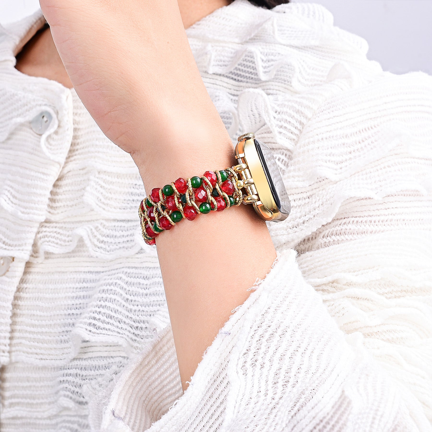 Christmas Charm Stretch Apple Watch Bandje